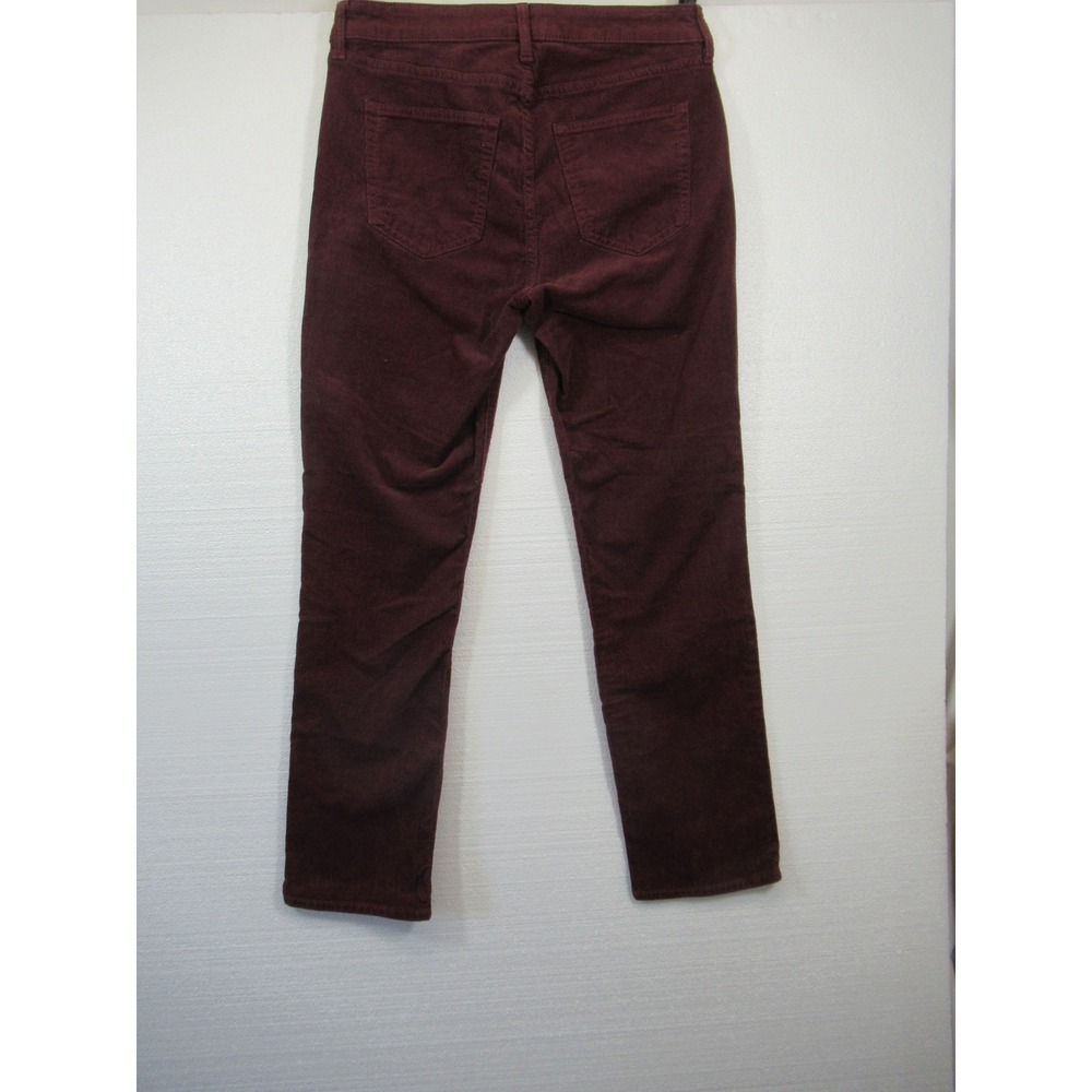 GAP Corduroy Pants Women 10 Burgundy Straight Leg Classic - Picture 4 of 5